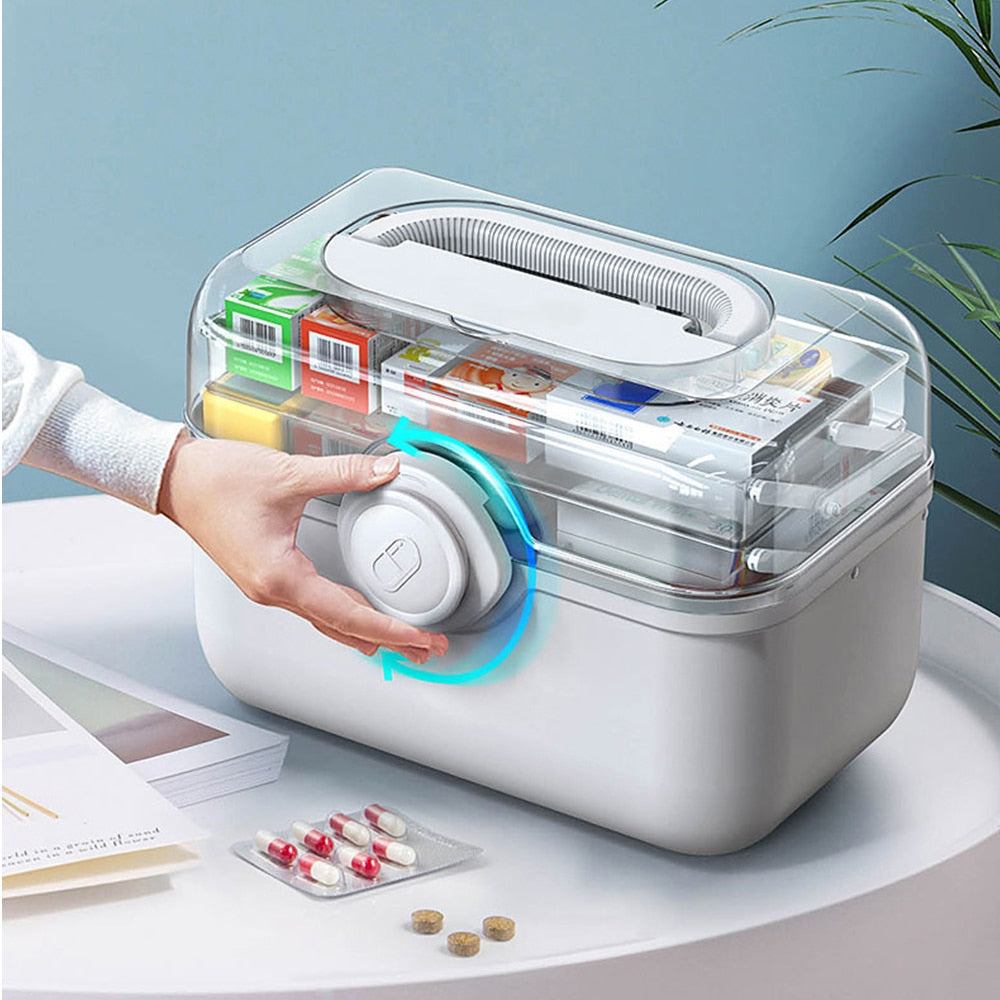 3 Layers Medicine First Aid Kit Large Capacity Pill Cases аптечка Organizer Family Emergency Medicine Storage Container Box