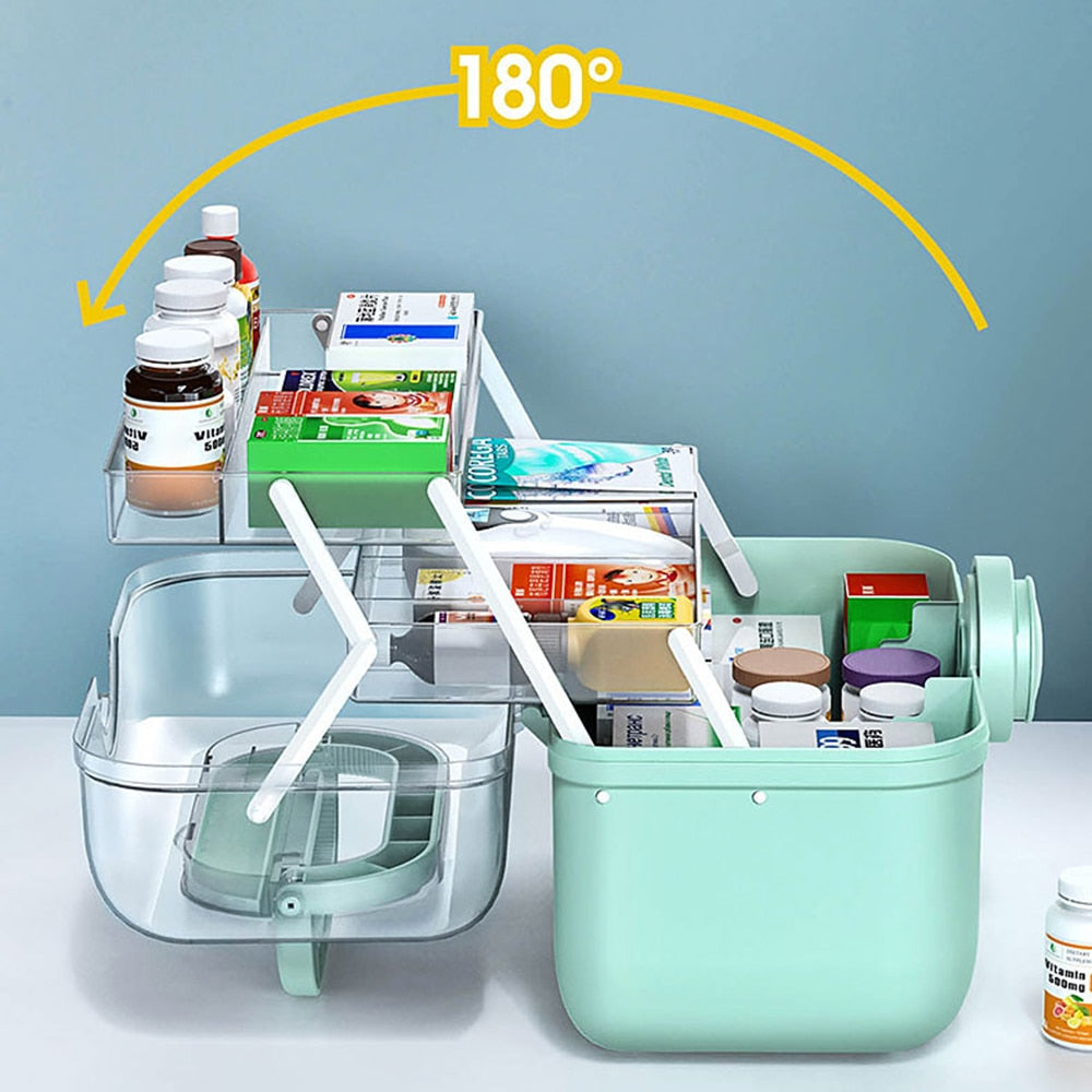 3 Layers Medicine First Aid Kit Large Capacity Pill Cases аптечка Organizer Family Emergency Medicine Storage Container Box