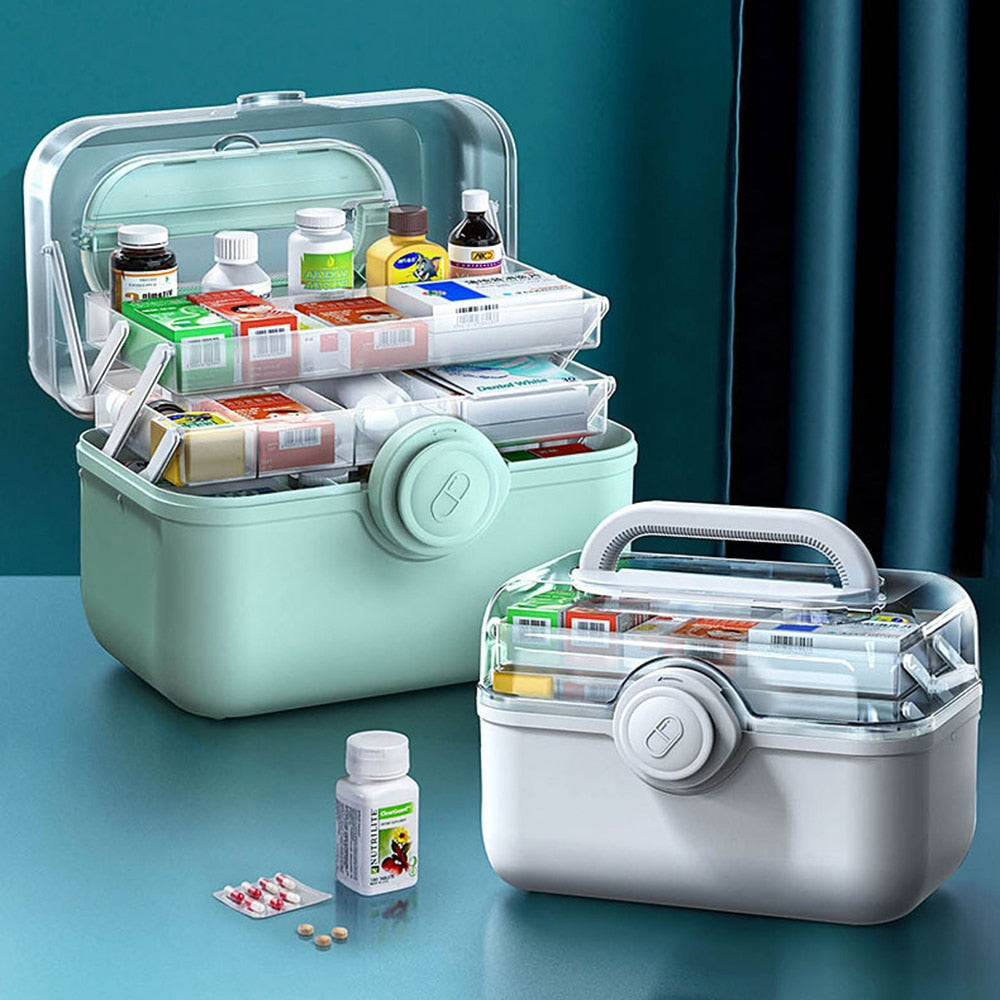 3 Layers Medicine First Aid Kit Large Capacity Pill Cases аптечка Organizer Family Emergency Medicine Storage Container Box
