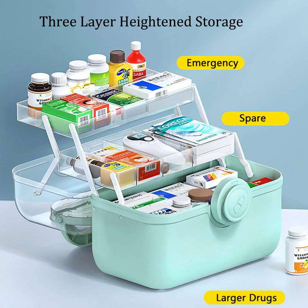 3 Layers Medicine First Aid Kit Large Capacity Pill Cases аптечка Organizer Family Emergency Medicine Storage Container Box