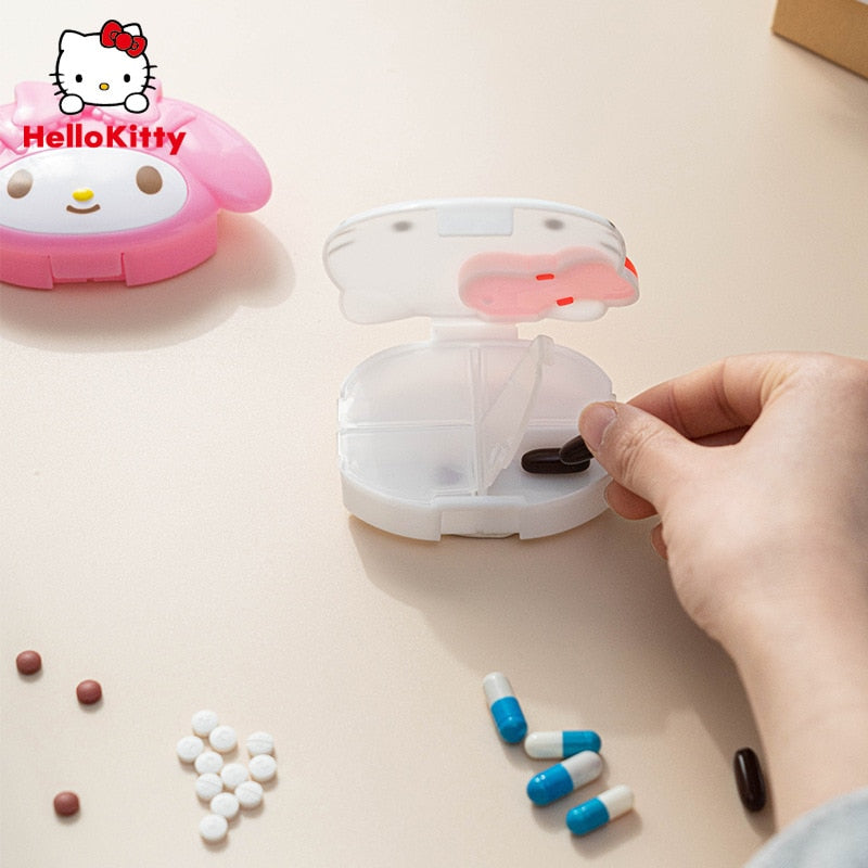 Kawaii Sanrios Anime Melody Pill Medicine Box