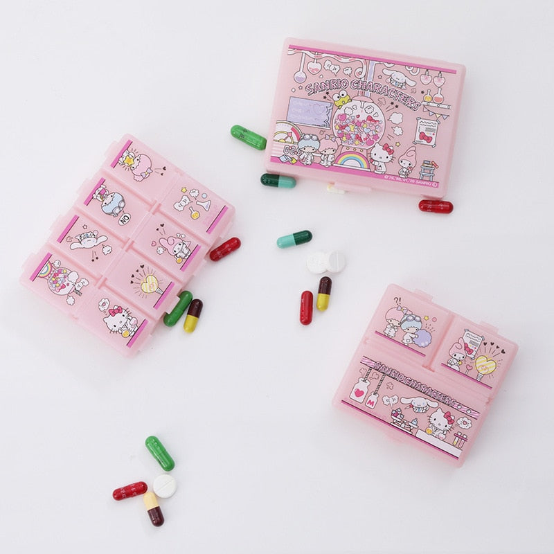 Kawaii Sanrios Anime Melody Pill Medicine Box