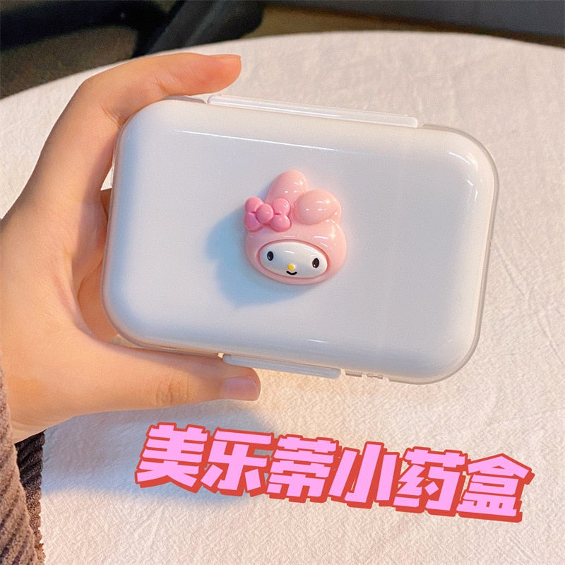 Kawaii Sanrios Anime Melody Pill Medicine Box