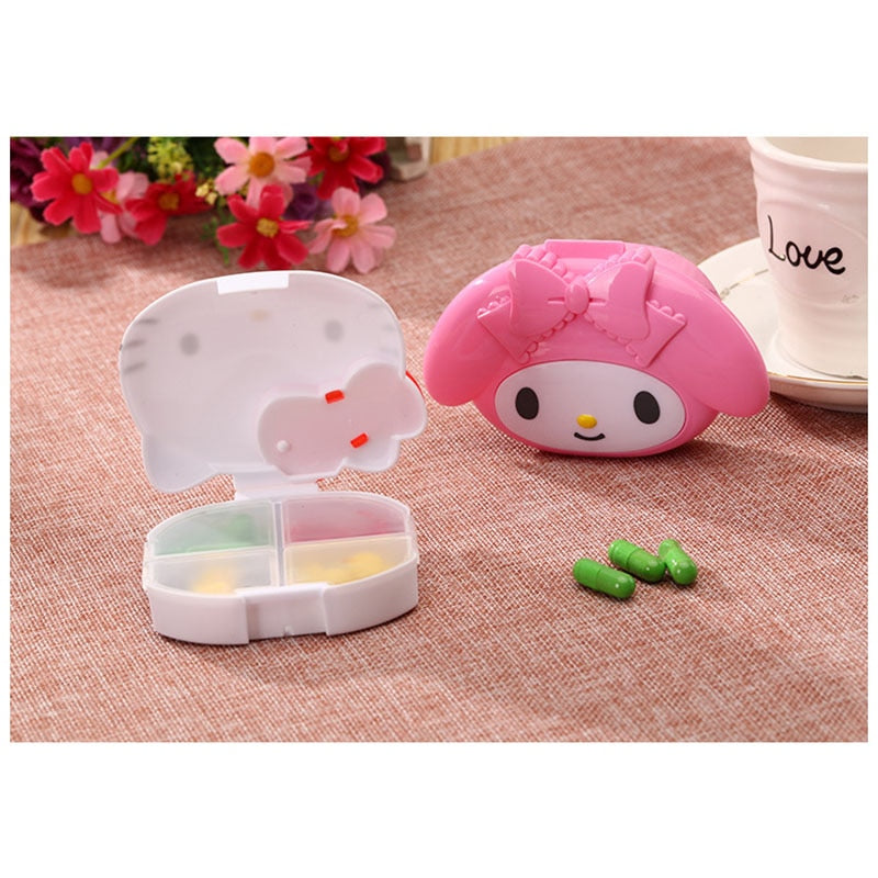 Kawaii Sanrios Anime Melody Pill Medicine Box